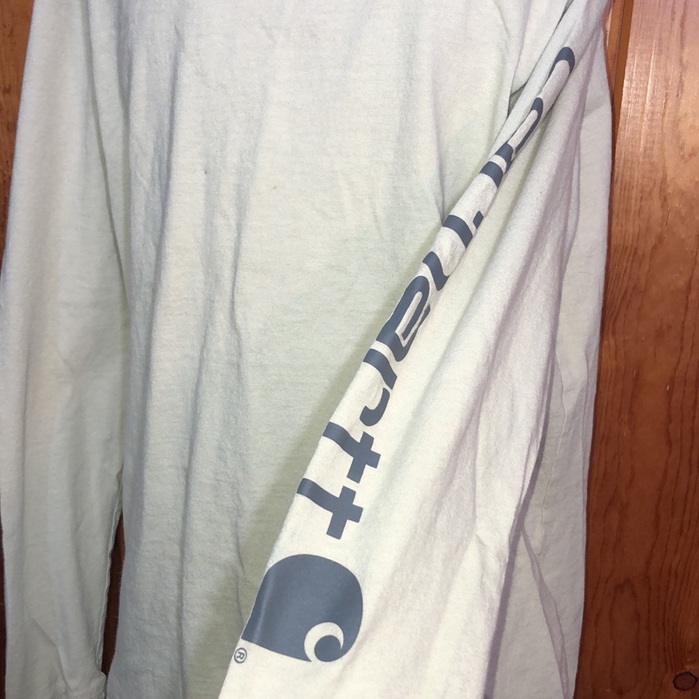 Carhartt long sleeve loose fit shirt size small green/gray outdoor women’s - Picture 5 of 8
